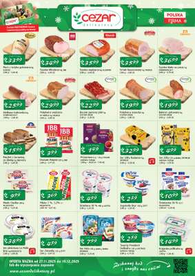 CEZAR Delikatesy - gazetka promocyjna Gazetka od czwartku 27.11 do środy 10.12