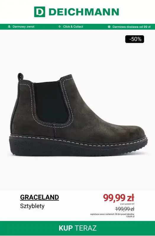 Deichmann - gazetka promocyjna Do -50% na sztyblety od czwartku 27.11 do poniedziałku 01.12 - strona 6