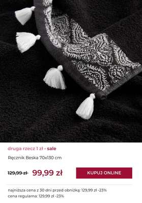 home&you - gazetka promocyjna SALE: druga rzecz za 1 zł od czwartku 27.11 do poniedziałku 01.12 - strona 11