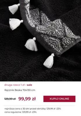 home&you - gazetka promocyjna SALE: druga rzecz za 1 zł od czwartku 27.11 do poniedziałku 01.12 - strona 11