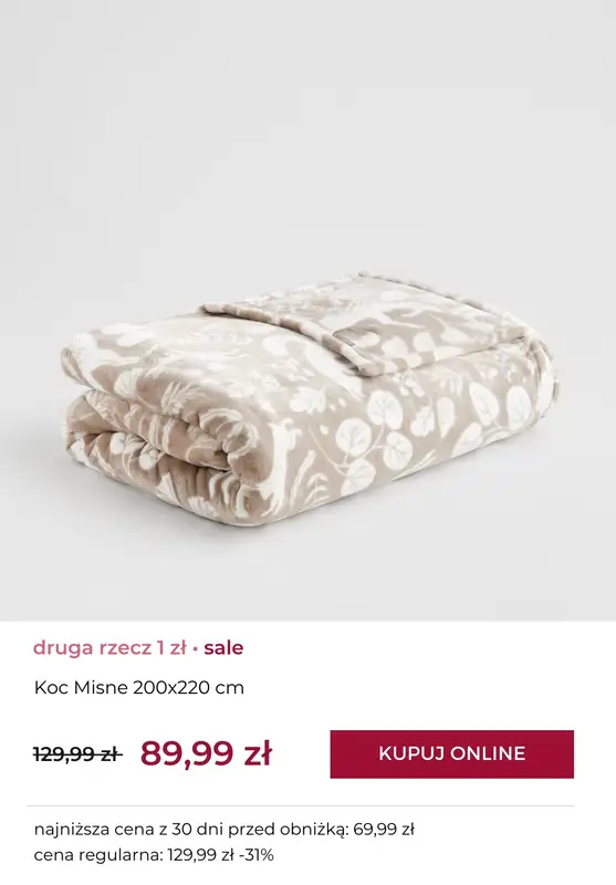 home&you - gazetka promocyjna SALE: druga rzecz za 1 zł od czwartku 27.11 do poniedziałku 01.12 - strona 6