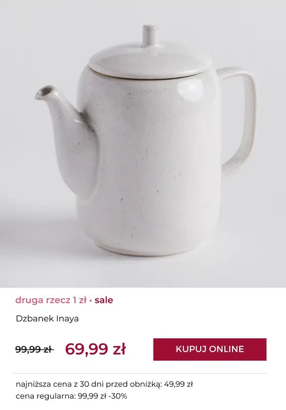 home&you - gazetka promocyjna SALE: druga rzecz za 1 zł od czwartku 27.11 do poniedziałku 01.12 - strona 5