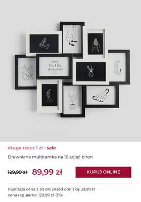 Drewniana multiramka na 10 zdjęć biron