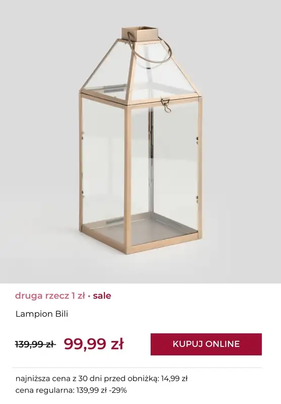 home&you - gazetka promocyjna SALE: druga rzecz za 1 zł od czwartku 27.11 do poniedziałku 01.12 - strona 14