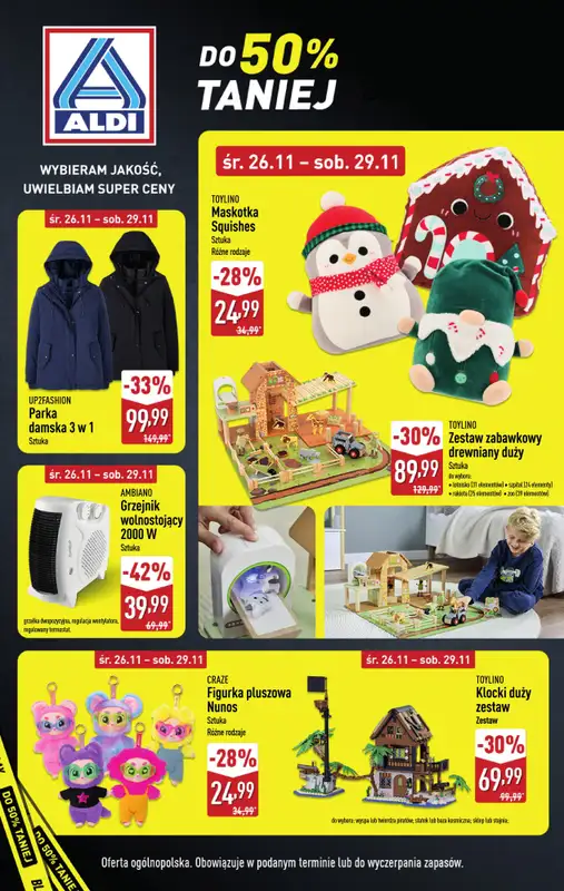 Aldi - gazetka promocyjna Black Friday w Aldi - do 50% taniej!  