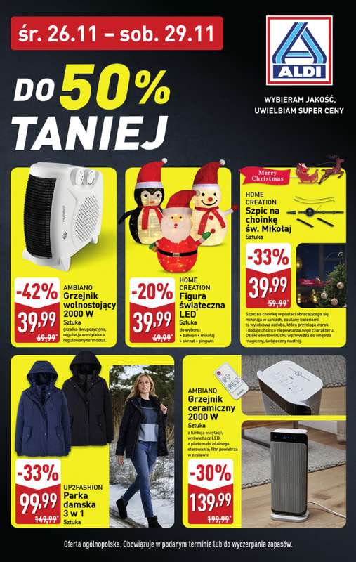 Aldi - gazetka promocyjna Black Friday w Aldi - do 50% taniej! od środy 26.11 do soboty 29.11 - strona 3