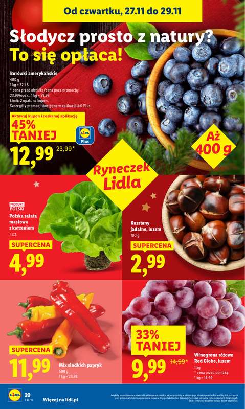Lidl - gazetka promocyjna Oferta od czwartku od czwartku 27.11 do soboty 29.11 - strona 20