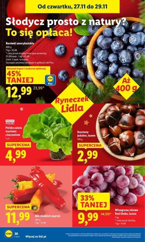 Lidl - gazetka promocyjna Oferta od czwartku od czwartku 27.11 do soboty 29.11 - strona 20