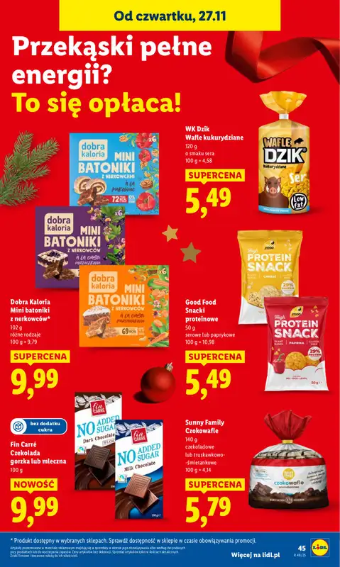Lidl - gazetka promocyjna Oferta od czwartku od czwartku 27.11 do soboty 29.11 - strona 45