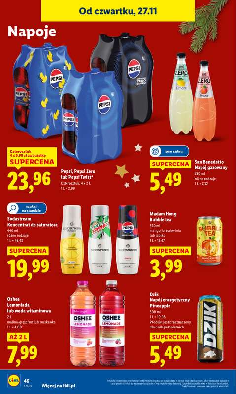 Lidl - gazetka promocyjna Oferta od czwartku od czwartku 27.11 do soboty 29.11 - strona 46