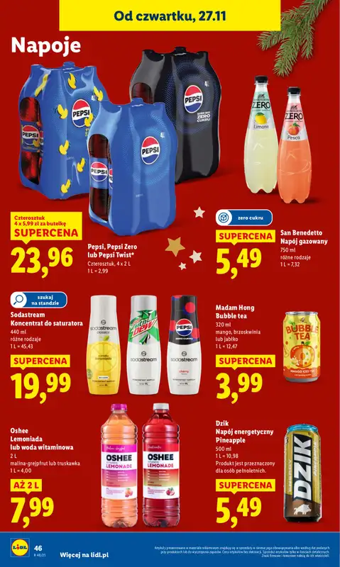 Lidl - gazetka promocyjna Oferta od czwartku od czwartku 27.11 do soboty 29.11 - strona 46