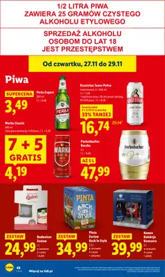 Lidl - gazetka promocyjna Oferta od czwartku od czwartku 27.11 do soboty 29.11 - strona 48