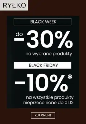 Ryłko - gazetka promocyjna Oferty na BLACK WEEK i BLACK FRIDAY do -30% od czwartku 27.11 do poniedziałku 01.12