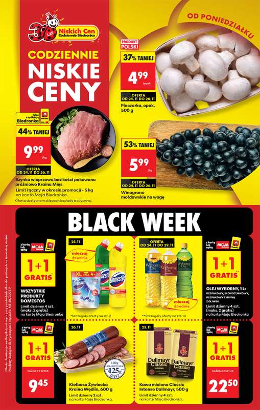 Biedronka - gazetka promocyjna Od poniedziałku od poniedziałku 24.11 do niedzieli 30.11