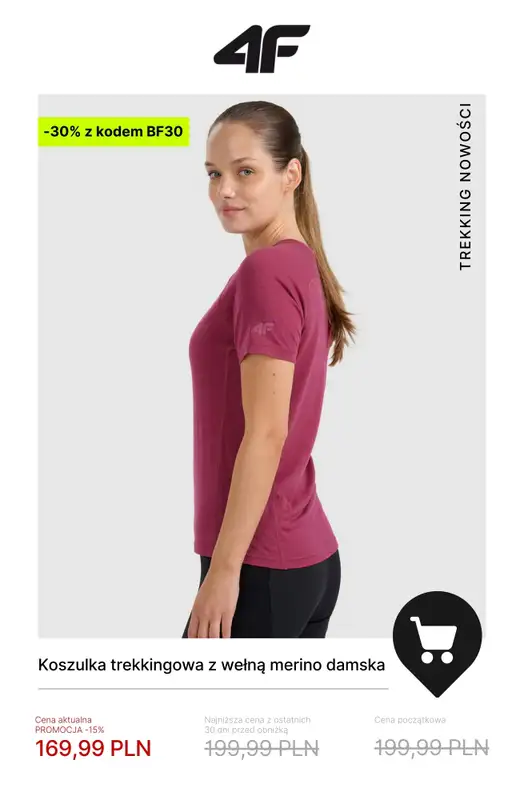 4F - gazetka promocyjna Kolekcja trekkingowa — okazje -30%! od czwartku 27.11 do poniedziałku 01.12 - strona 9