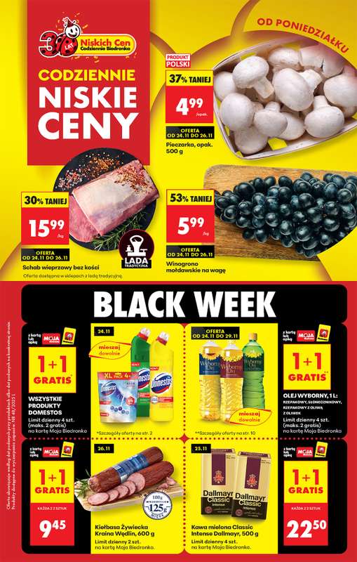 Biedronka - gazetka promocyjna Od poniedziałku, Z ladą tradycyjną od poniedziałku 24.11 do niedzieli 30.11