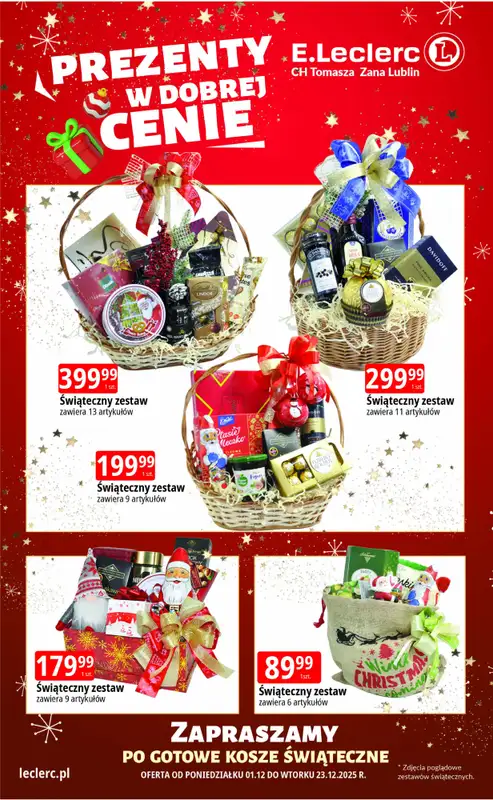 Leclerc - gazetka promocyjna Oferta Lublin Zana I Prezenty w dobrej cenie! od poniedziałku 01.12 do wtorku 23.12