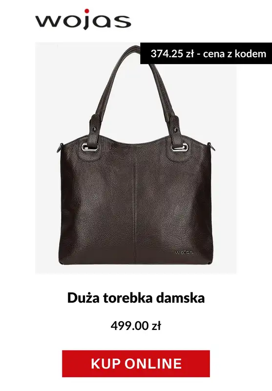 BLACK FRIDAY - gazetka promocyjna Wojas | -25% z kodem rabatowym od czwartku 27.11 do poniedziałku 01.12 - strona 11