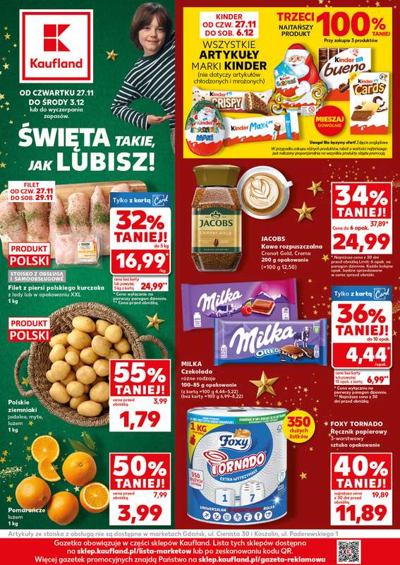 Kaufland - gazetka promocyjna Oferta Kaufland od czwartku 27.11 do środy 03.12