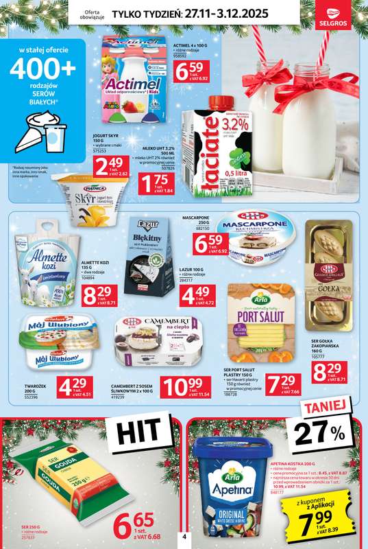 Selgros - gazetka promocyjna Jeszcze więcej super promocji! od czwartku 27.11 do środy 03.12 - strona 4