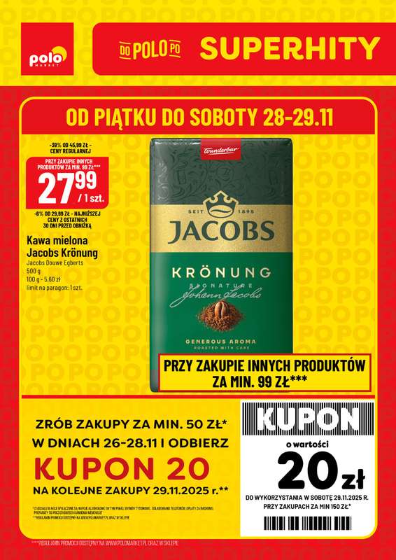 POLOmarket - gazetka promocyjna Super hity na weekend od czwartku 27.11 do soboty 29.11