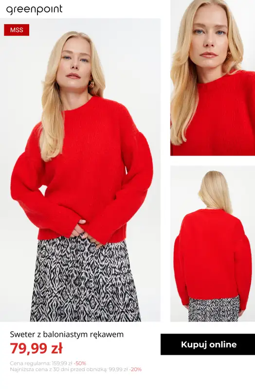 Greenpoint - gazetka promocyjna Stylowe swetry z wyprzedaży — złap okazję! od czwartku 27.11  - strona 9