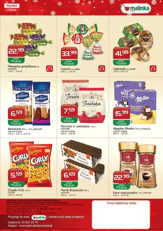 MALINKA - gazetka promocyjna Gazetka od czwartku 27.11 do środy 10.12 - strona 2