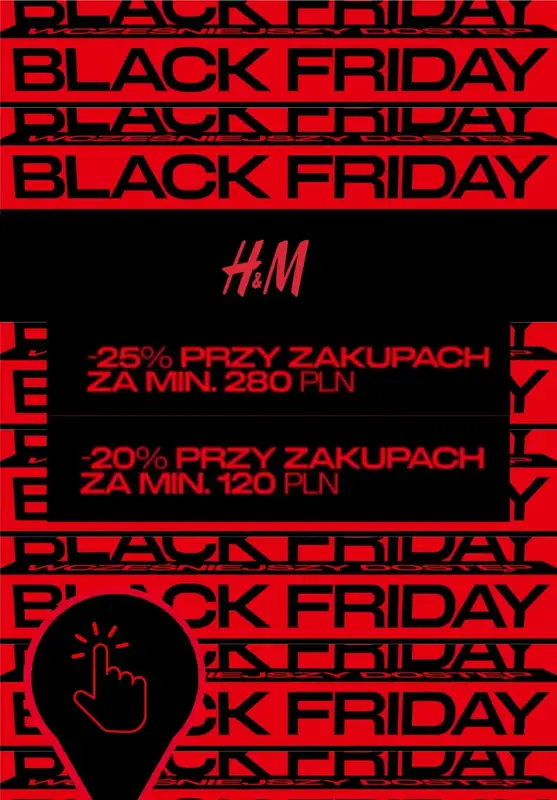 H&M - gazetka promocyjna Black Friday dla Klubowiców do -25% od czwartku 27.11 