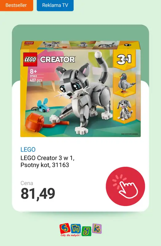Smyk - gazetka promocyjna LEGO - Bestsellery w supercenach! od czwartku 27.11 do środy 03.12 - strona 9