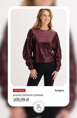 Bluzka zdobiona cekinami