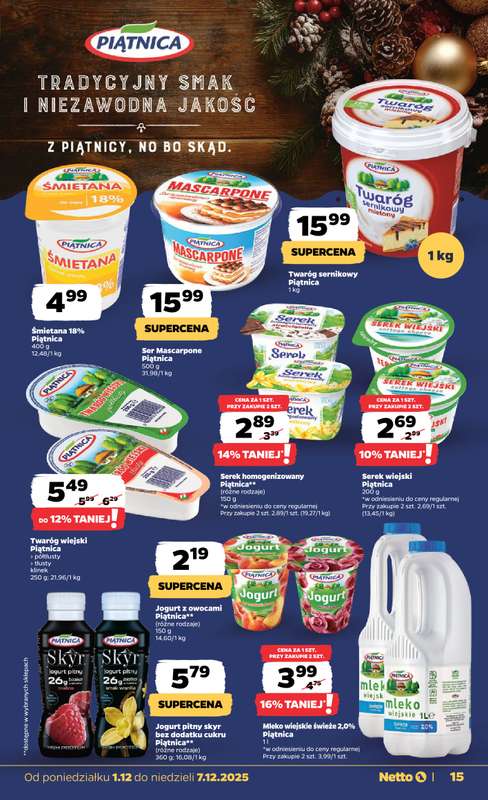Netto - gazetka promocyjna Gazetka Spożywcza od poniedziałku 01.12 do niedzieli 07.12 - strona 15