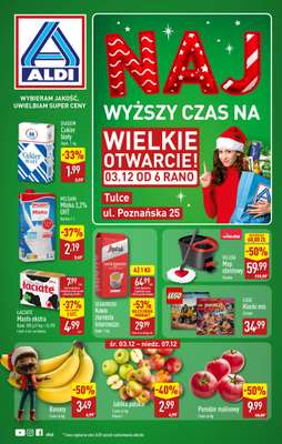 Aldi - gazetka promocyjna TULCE: WIELKIE OTWARCIE już w środę: 03.12! od środy 03.12 do niedzieli 07.12