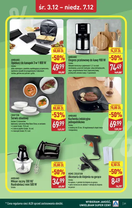 Aldi - gazetka promocyjna TULCE: WIELKIE OTWARCIE już w środę: 03.12! od środy 03.12 do niedzieli 07.12 - strona 21