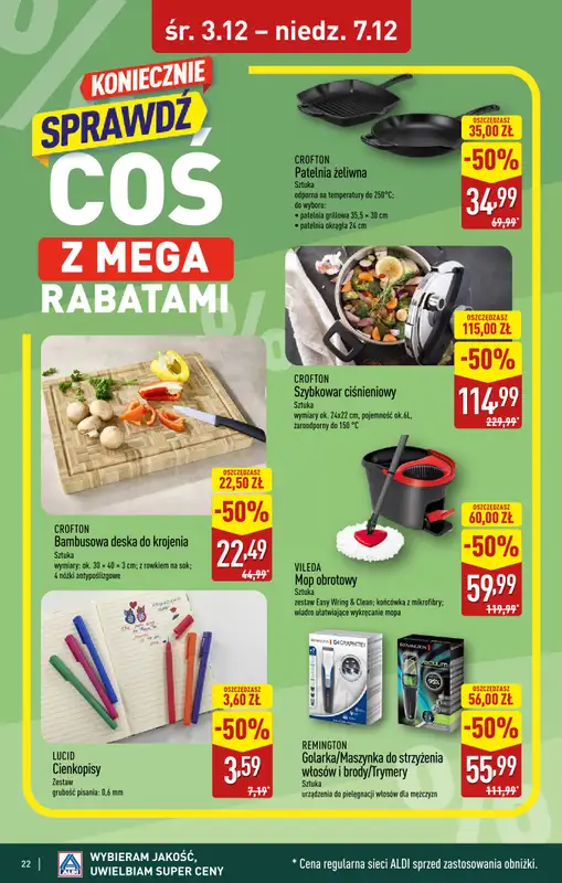 Aldi - gazetka promocyjna GOLENIÓW: WIELKIE OTWARCIE już w środę: 03.12! od środy 03.12 do niedzieli 07.12 - strona 22