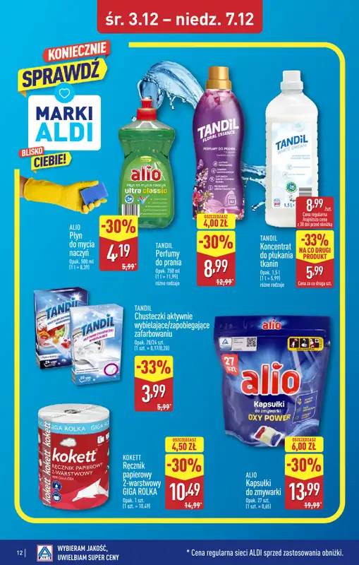 Aldi - gazetka promocyjna GOLENIÓW: WIELKIE OTWARCIE już w środę: 03.12! od środy 03.12 do niedzieli 07.12 - strona 12
