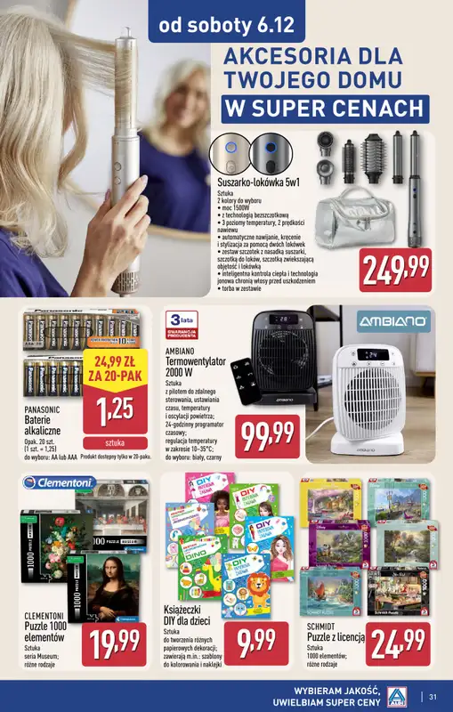 Aldi - gazetka promocyjna GOLENIÓW: WIELKIE OTWARCIE już w środę: 03.12! od środy 03.12 do niedzieli 07.12 - strona 31