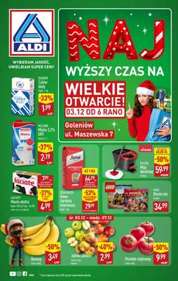 Aldi - gazetka promocyjna GOLENIÓW: WIELKIE OTWARCIE już w środę: 03.12! od środy 03.12 do niedzieli 07.12