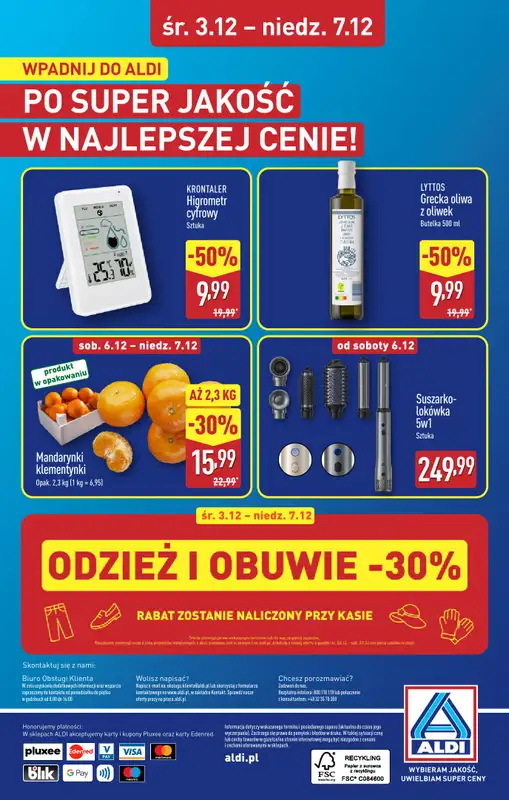Aldi - gazetka promocyjna BLACHOWNIA: WIELKIE OTWARCIE już w środę: 03.12! od środy 03.12 do niedzieli 07.12 - strona 32