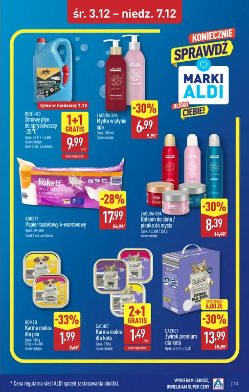 Aldi - gazetka promocyjna BLACHOWNIA: WIELKIE OTWARCIE już w środę: 03.12! od środy 03.12 do niedzieli 07.12 - strona 13