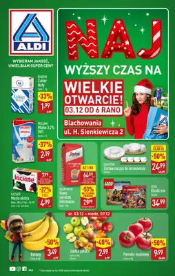 Aldi - gazetka promocyjna BLACHOWNIA: WIELKIE OTWARCIE już w środę: 03.12! od środy 03.12 do niedzieli 07.12