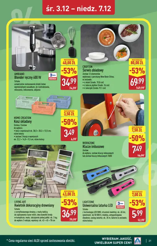 Aldi - gazetka promocyjna BLACHOWNIA: WIELKIE OTWARCIE już w środę: 03.12! od środy 03.12 do niedzieli 07.12 - strona 21