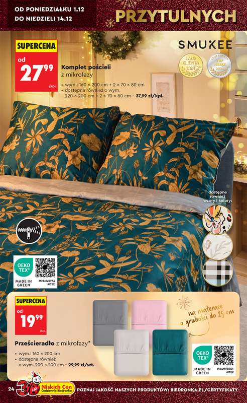 Biedronka - gazetka promocyjna Okazje tygodnia od 29.11 od soboty 29.11 do środy 17.12 - strona 24