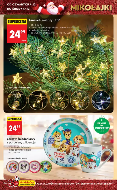 Biedronka - gazetka promocyjna Okazje tygodnia od 29.11 od soboty 29.11 do środy 17.12 - strona 38