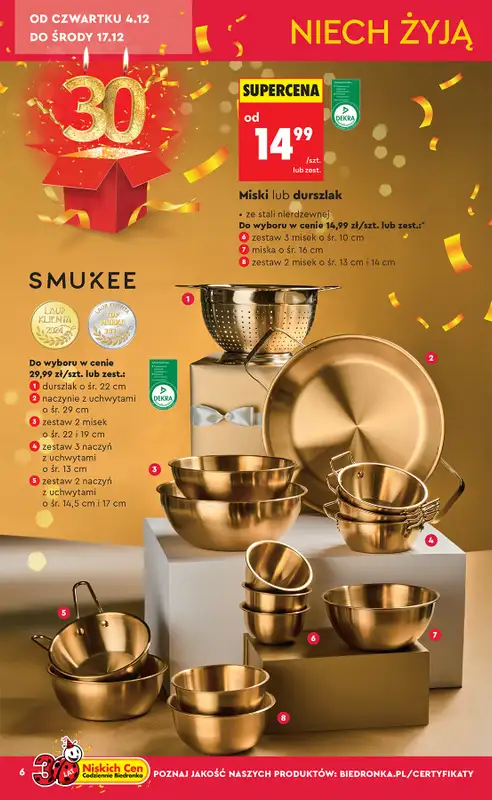 Biedronka - gazetka promocyjna Okazje tygodnia od 29.11 od soboty 29.11 do środy 17.12 - strona 6
