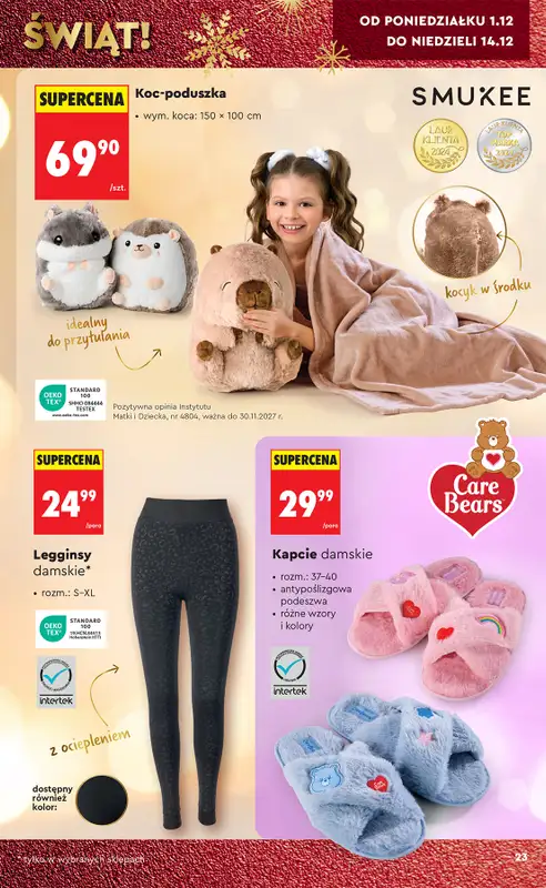 Biedronka - gazetka promocyjna Okazje tygodnia od 29.11 od soboty 29.11 do środy 17.12 - strona 23