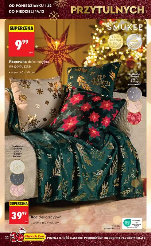 Biedronka - gazetka promocyjna Okazje tygodnia od 29.11 od soboty 29.11 do środy 17.12 - strona 22