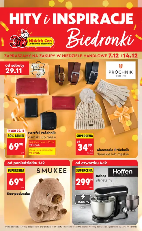 Biedronka - gazetka promocyjna Okazje tygodnia od 29.11  