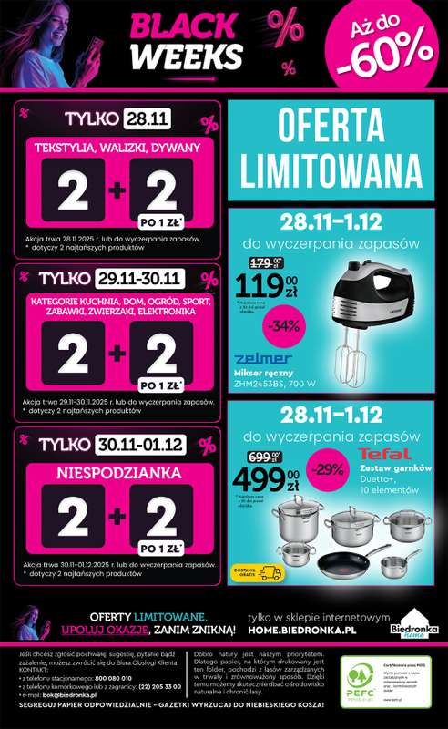 Biedronka - gazetka promocyjna Okazje tygodnia od 29.11 od soboty 29.11 do środy 17.12 - strona 50