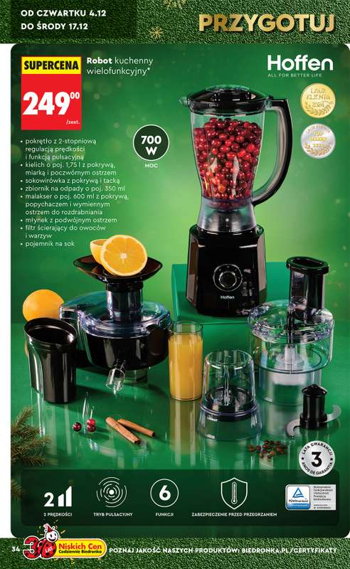 Biedronka - gazetka promocyjna Okazje tygodnia od 29.11 od soboty 29.11 do środy 17.12 - strona 34