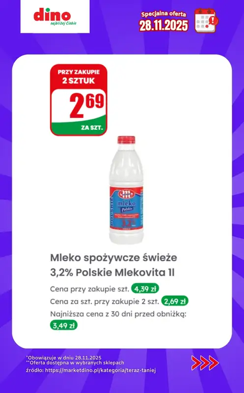 Dino - gazetka promocyjna Specjalna oferta na 28.11.2025 - promocje spoza gazetki od piątku 28.11 do piątku 28.11 - strona 8